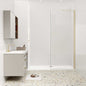 Duschkabine 8mm NANO Glas 110 cm Duschglas Walk-In Duschabtrennung goldfarben