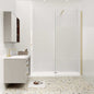 Duschkabine 8mm NANO Glas 110 cm Duschglaswand H200 cm goldfarben