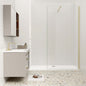 Duschkabine 8mm NANO Glas 110 cm Walk in Duschwand Dusche goldfarben