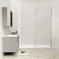 Duschkabine 8mm NANO Glas 120 cm Walk in Dusche goldfarben
