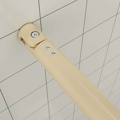 Duschkabine 8mm NANO Glas 137.7 cm goldfarben