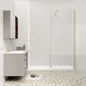 Duschkabine 8mm NANO Glas 80 cm Duschabtrennung Walk-In Dusche goldfarben