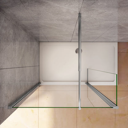 Duschkabine 900+300 H.2000 mm Walk in Duschwänd mit Schwenkbar Stabilisationsstange 700-1200mm badezimmer ideen