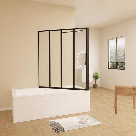 Duschkabine 900x700 H 1400 mm Badewannenseitenwand mit Seitenwand für badezimmer