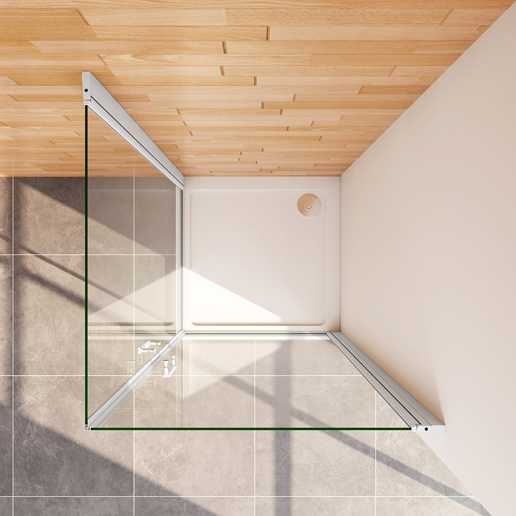 Duschkabine 900x700 H.1850 mm Drehtür Eckeinstieg Duschtasse