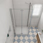 Duschkabine 900x760 H 1970 mm Falttür mit Seitenwand Duschtasse für badezimmer