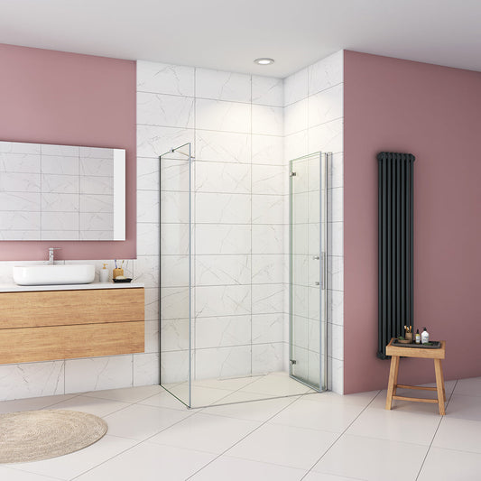 Duschkabine 900x800 H.1850 mm Falttür mit Seitenwand badezimmer ideen