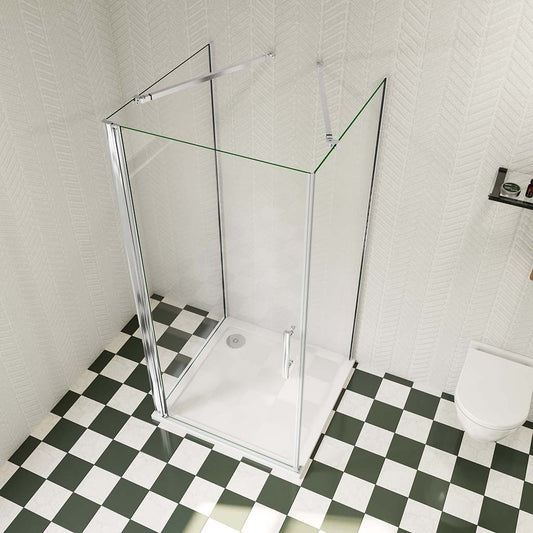 Duschkabine 900x800 H.1950 mm Drehtür U Form für badezimmer