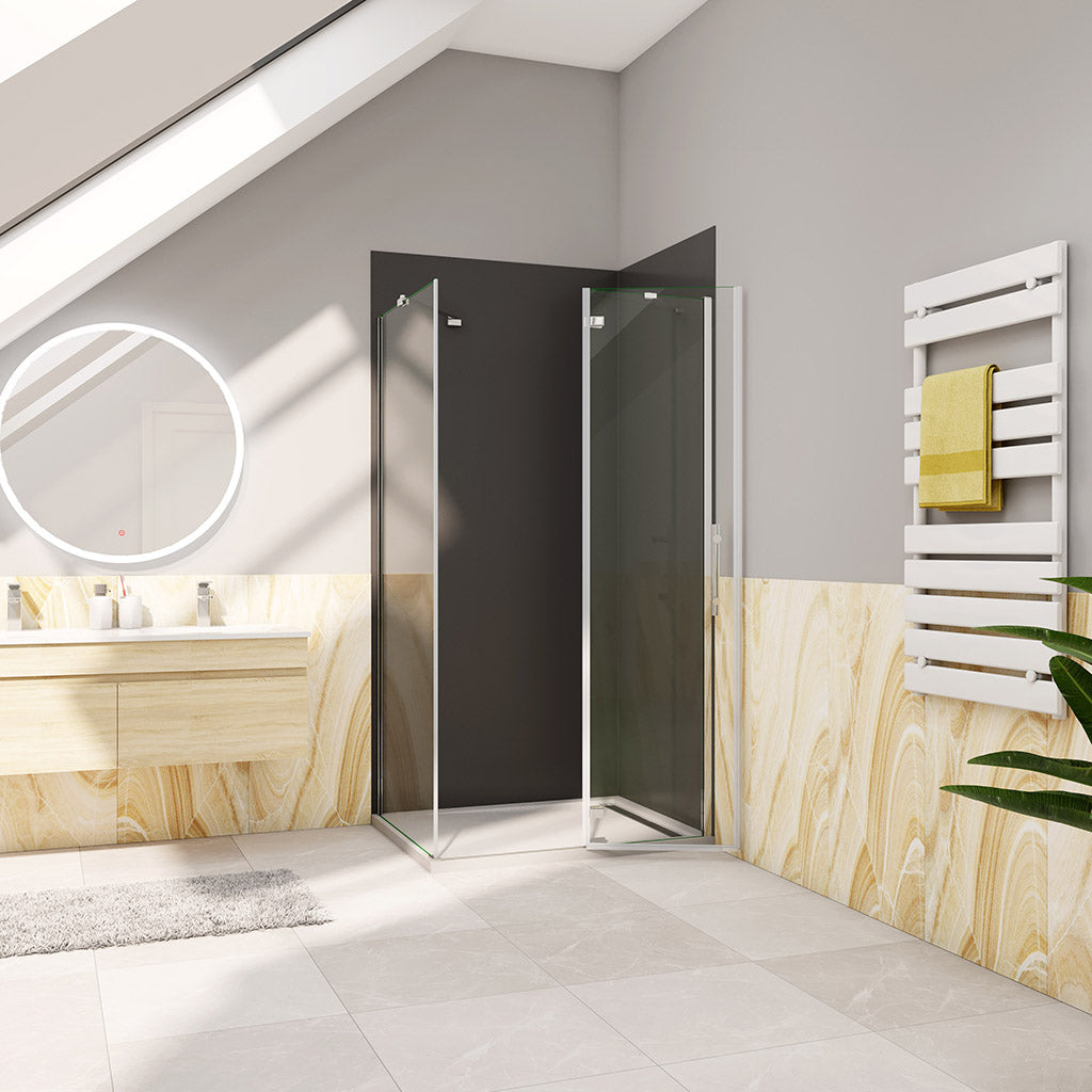 Duschkabine 900x900 H.1850 mm Drehtür mit Seitenwand für badezimmer
