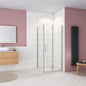 Duschkabine 900x900 H.1850 mm Falttür mit Seitenwand Duschtasse badezimmer ideen