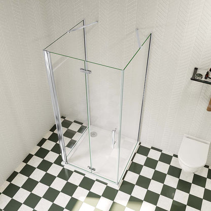 Duschkabine 900x900 H.1950 mm U-Form Dusche Falttür