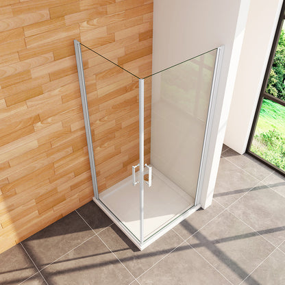 Duschkabine 90x90 H.185 cm Drehtür Eckeinstieg Duschtasse für badezimmer