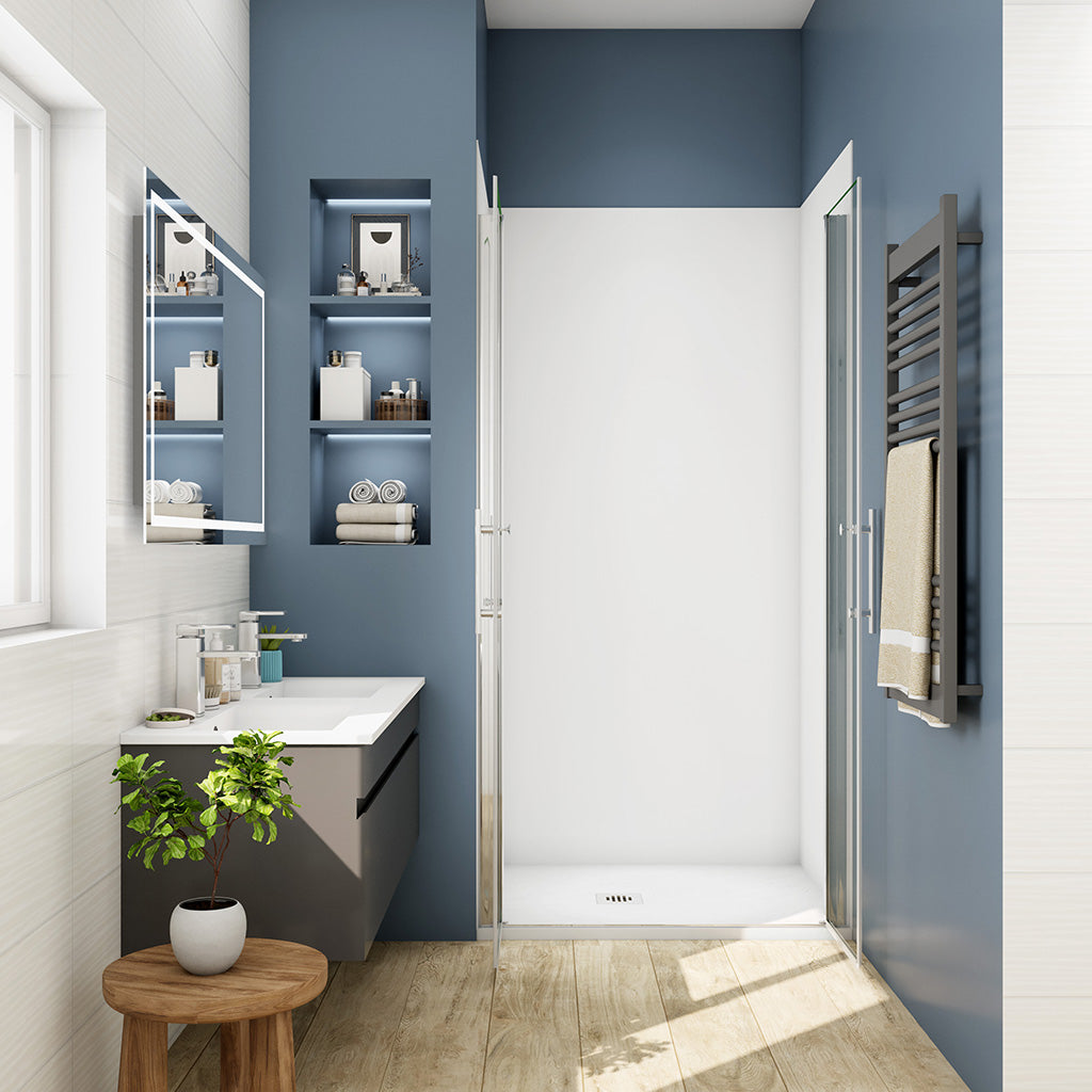 Duschkabine Doppelpendeltüren 80 H195 cm für badezimmer