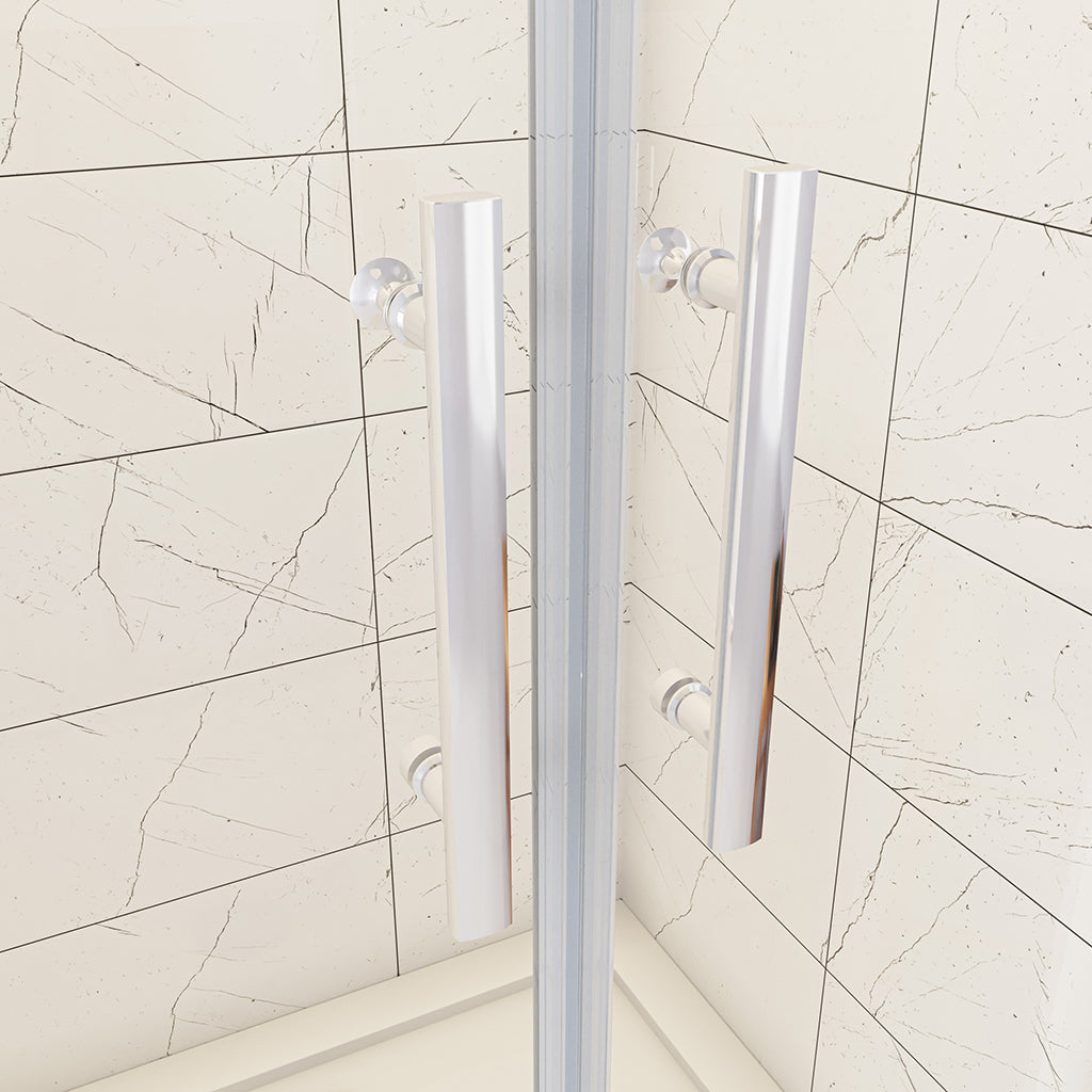 Duschkabine Doppelpendeltüren 800xH1950 Duschtasse 1500x800 mm Ablaufgarnitur für badezimmer