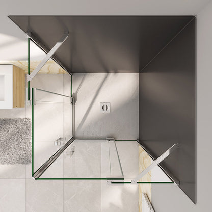 Duschkabine Drehtür Eckeinstieg 100x100xH195cm Wandverkleidung badezimmer ideen