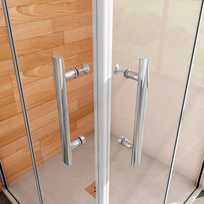 Duschkabine Drehtür Eckeinstieg 120x90 H195 cm für badezimmer