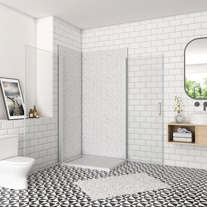 Duschkabine Drehtür Eckeinstieg 70x70xH185cm Wandverkleidung badezimmer ideen