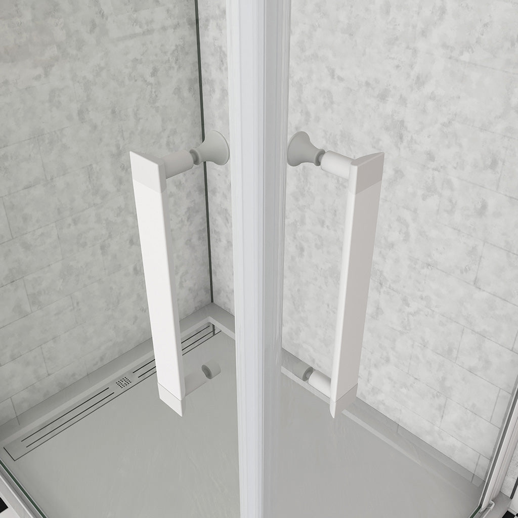 Duschkabine Drehtür Eckeinstieg 76x76 H185 cm duschrückwände badezimmer ideen