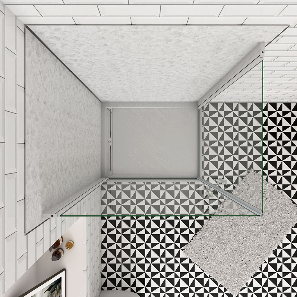 Duschkabine Drehtür Eckeinstieg 90x70xH185cm Wandverkleidung badezimmer ideen