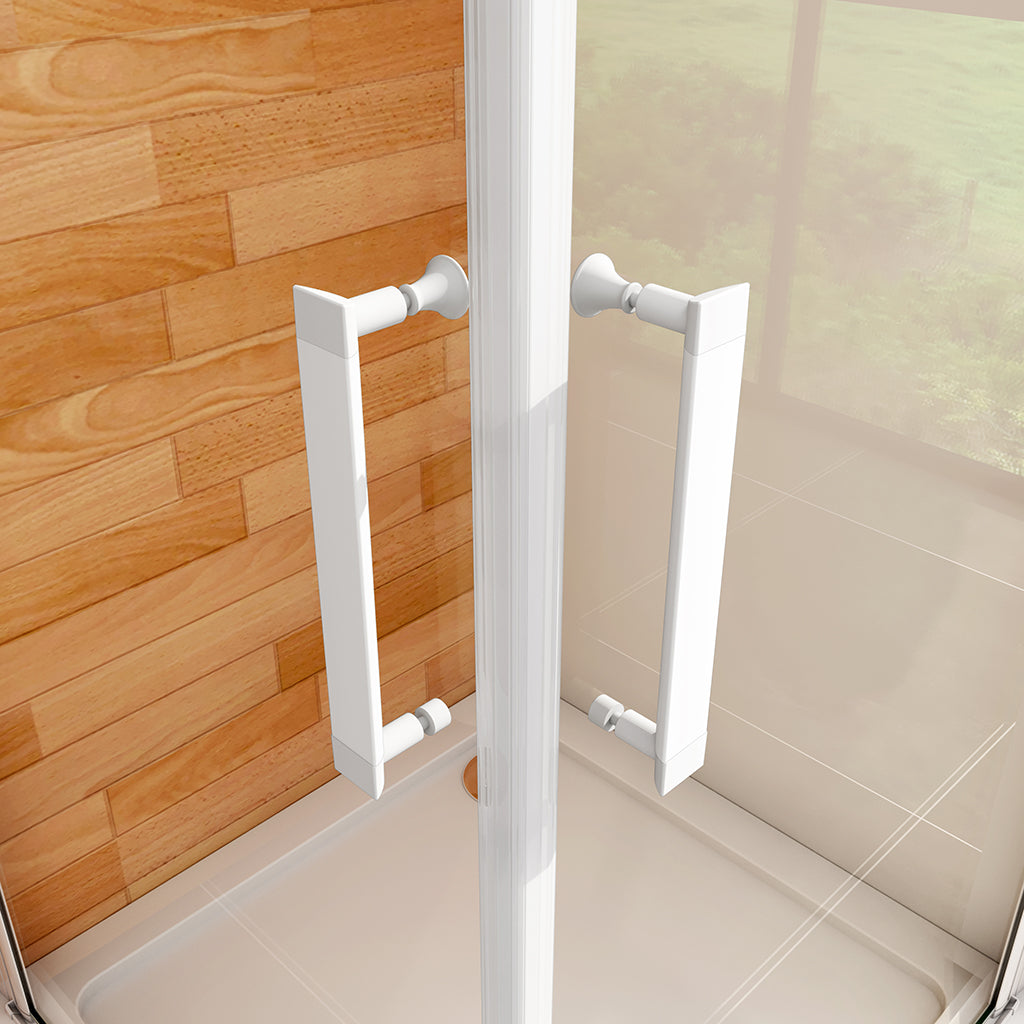 Duschkabine Drehtür Eckeinstieg 90x90 H185 cm Duschwanne für badezimmer
