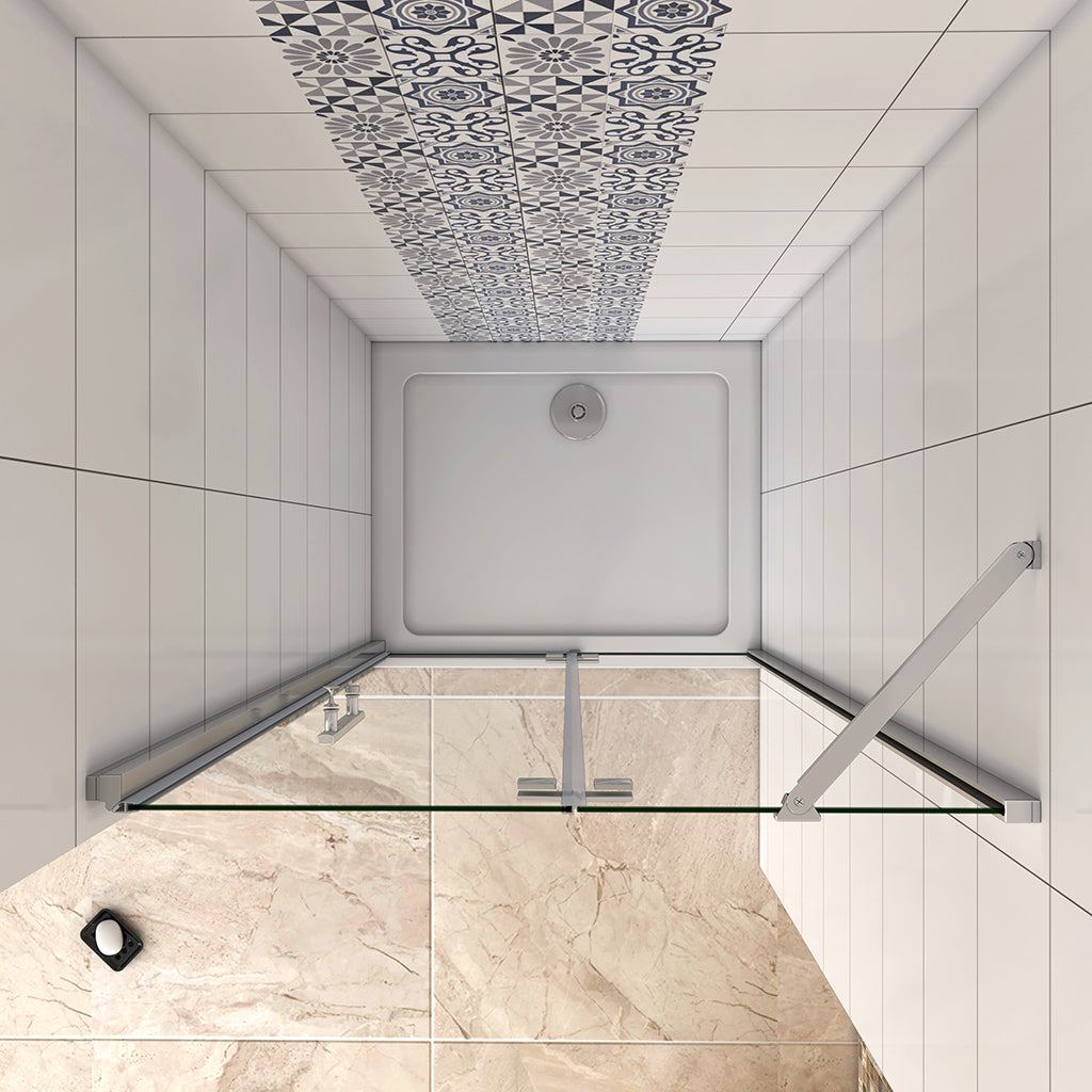 Duschkabine Drehtür Nischentür 80xH185 Duschtasse 100x80 cm badezimmer ideen
