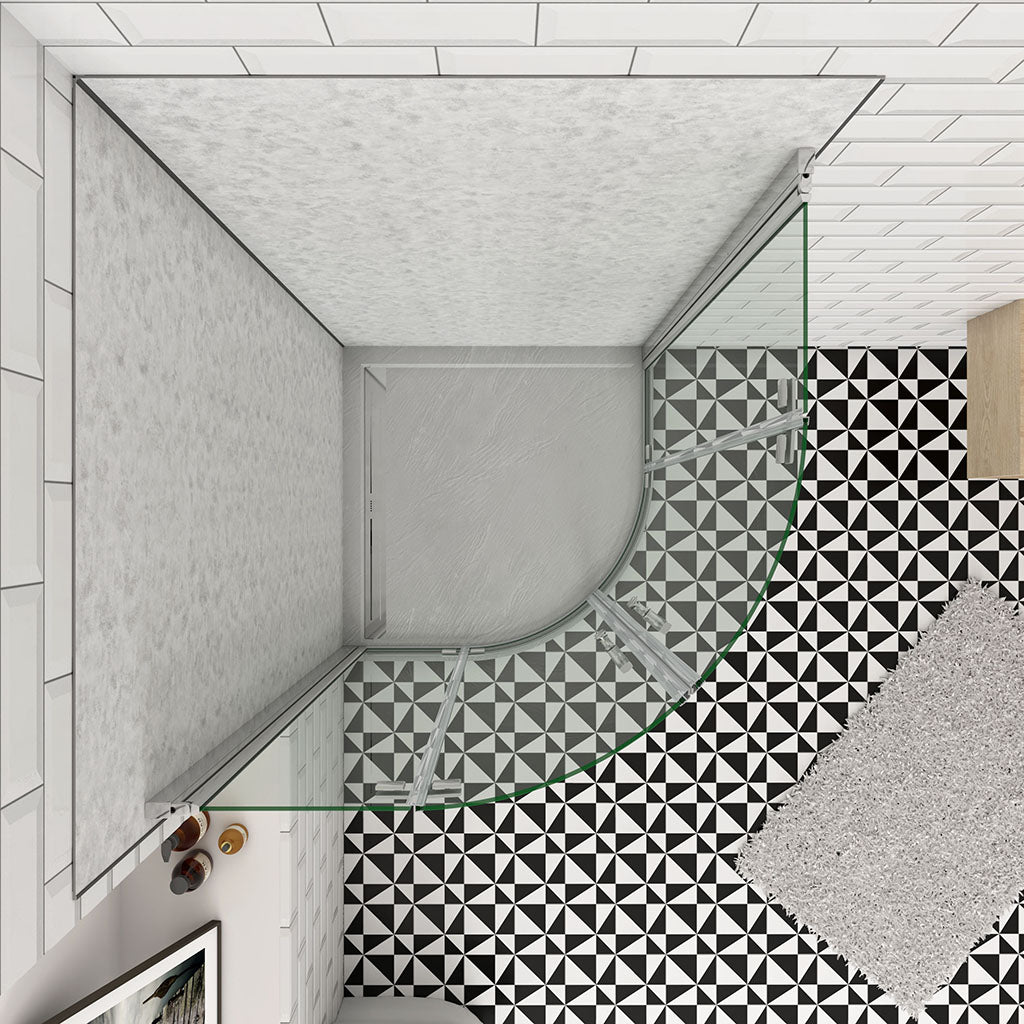 Duschkabine Falttür Runddusche Eckeinstieg 800x800xH1950mm Wandverkleidung für badezimmer
