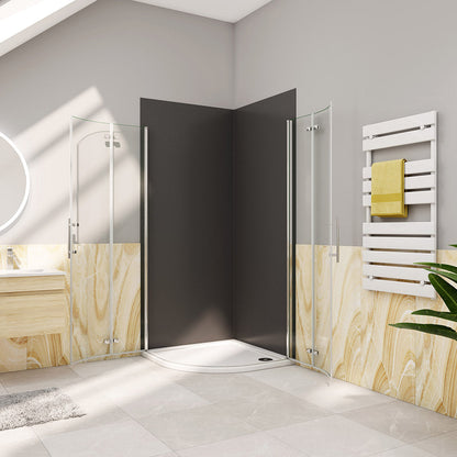Duschkabine Falttür Runddusche Eckeinstieg 800x800xH1950mm für badezimmer