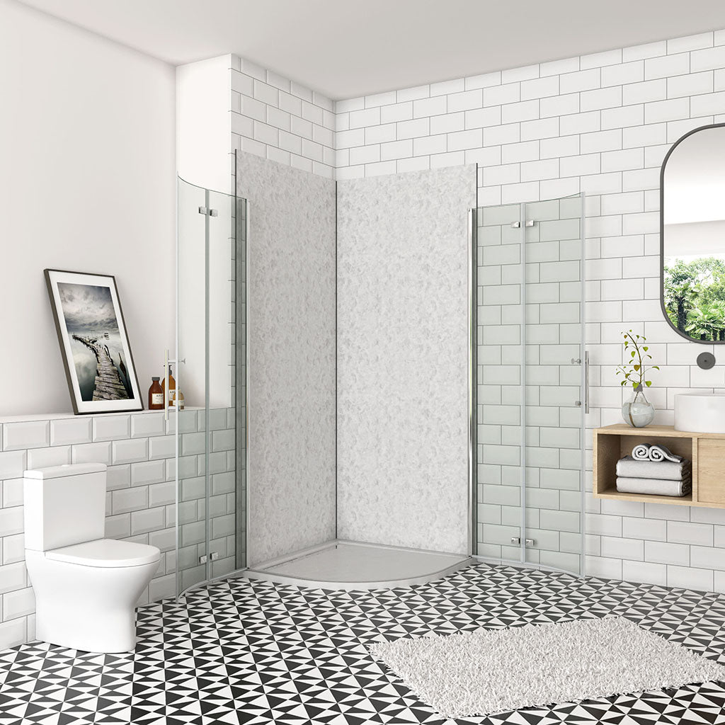 Duschkabine Falttür Runddusche Eckeinstieg 900x900xH1950mm Wandverkleidung badezimmer ideen