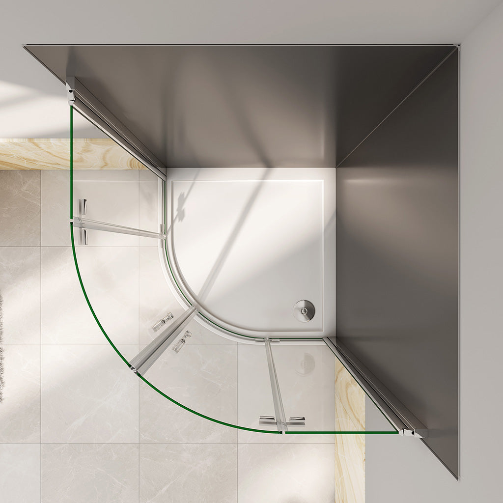 Duschkabine Falttür Runddusche Eckeinstieg 900x900xH1950mm für badezimmer