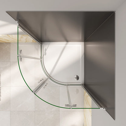 Duschkabine Falttür Runddusche Eckeinstieg 900x900xH1950mm für badezimmer