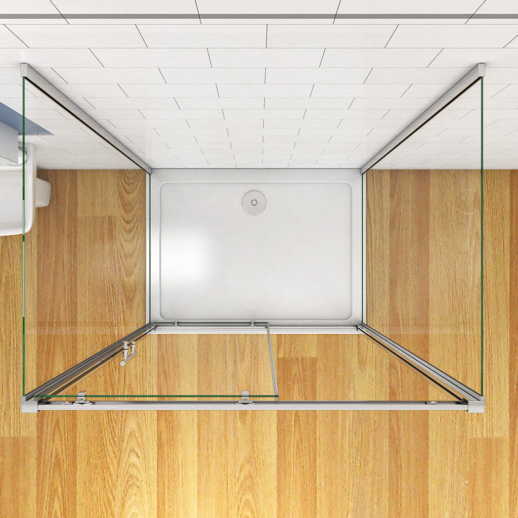 Duschkabine Schiebetür U Form 120x80xH190 cm badezimmer ideen