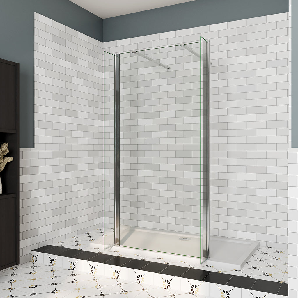 Duschkabine Walk In Duschabtrennung 100+2x40cm Seitenpaneel mit Stabilisationsstange 90cm badezimmer ideen