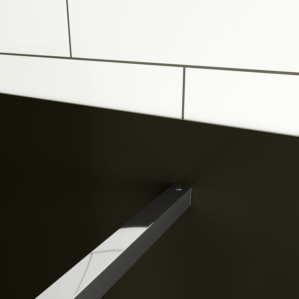 Duschkabine Walk in Duschwänd 1000 mit Stabilisationsstange 900mm Wandverkleidung für badezimmer