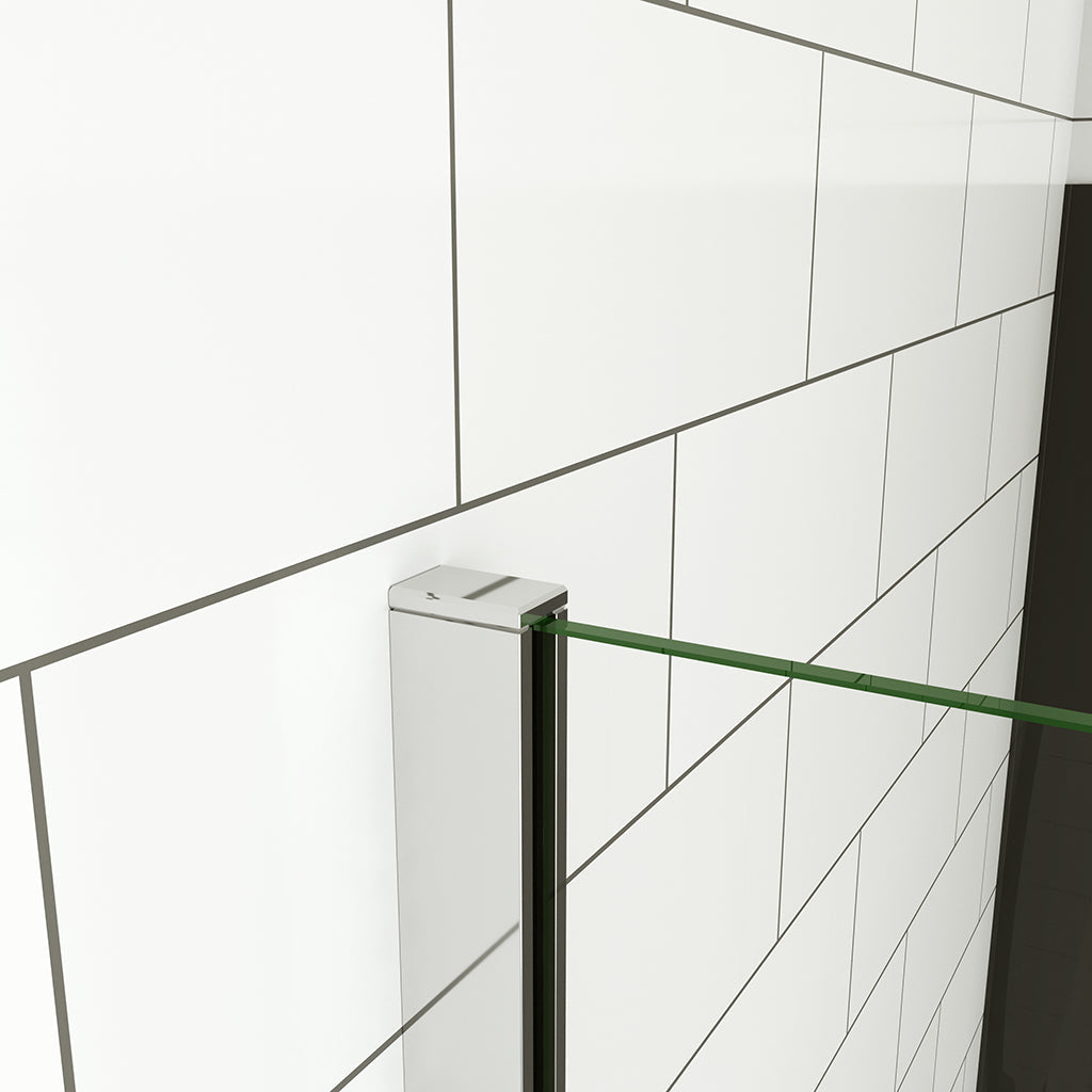 Duschkabine Walk in Duschwänd 1100 mit Stabilisationsstange 900mm Aluverbundplatte für badezimmer