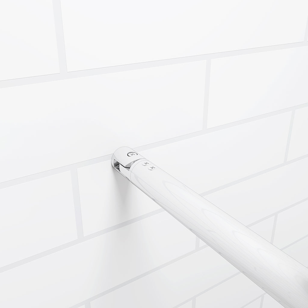 Duschkabine Walk in Duschwänd 140 mit Stabilisationsstange 70-120 cm für badezimmer