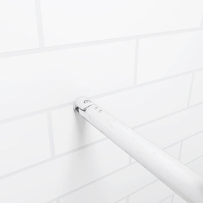 Duschkabine Walk in Duschwänd 140 mit Stabilisationsstange 70-120 cm für badezimmer