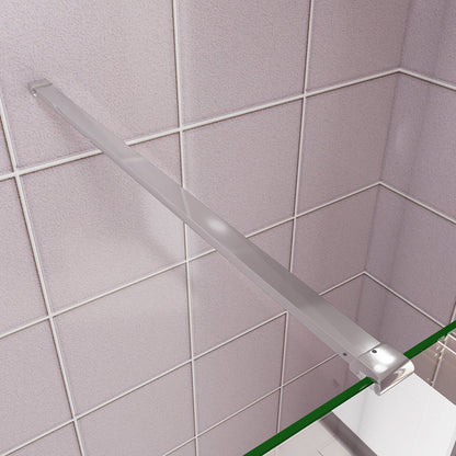 Duschkabine Walk in Duschwänd 77.7 mit 2xStabilisationsstange 90 cm für badezimmer