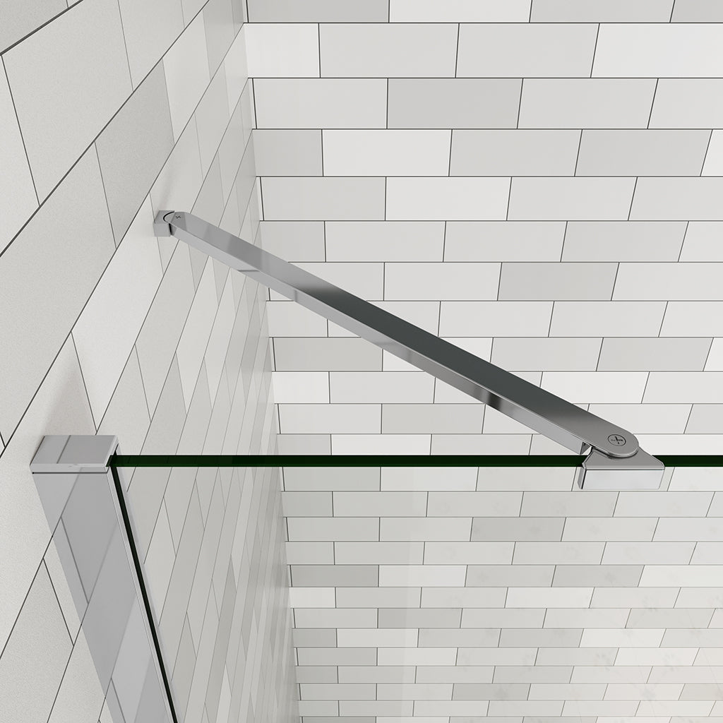 Duschkabine Walk in Duschwänd 96 mit Stabilisationsstange 50 cm für badezimmer