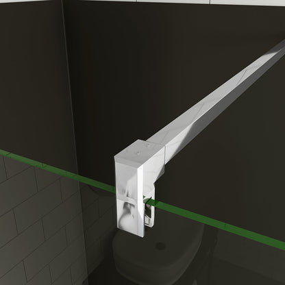 Duschkabine begehbare dusche Duschwänd glas 140 mit Stabilisationsstange 90 cm duschrückwände für badezimmer