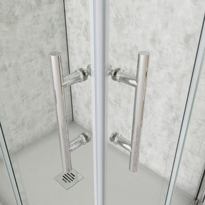 Duschkabine duschschiebetür glas Eckeinstieg 76x70 H195 cm duschrückwände für badezimmer