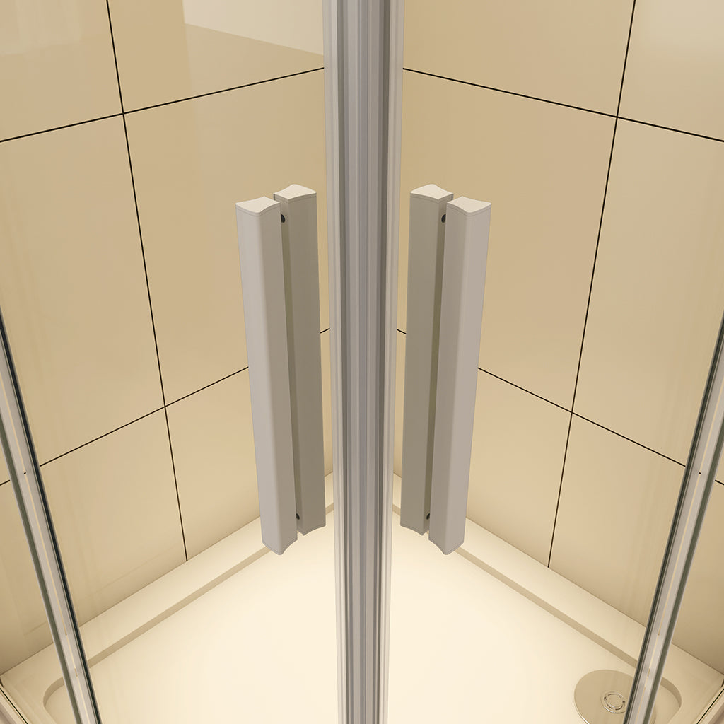 Duschkabine duschschiebetür glas Eckeinstieg 90x90 H185 cm für badezimmer