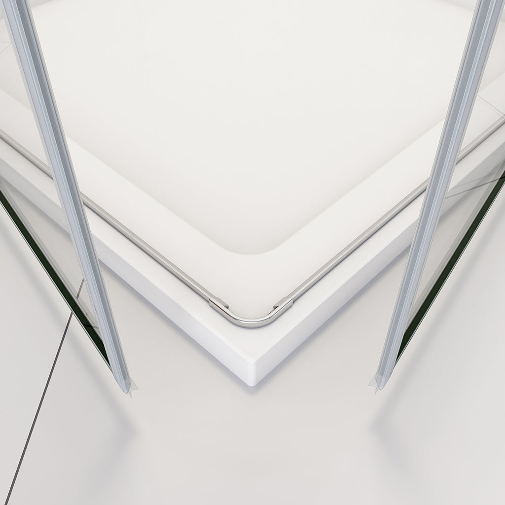 Duschkabinen Drehtür Eckeinstieg 800x760xH1850mm Duschtasse für badezimmer