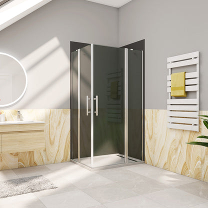 Duschkabinen Drehtür Eckeinstieg 900x800xH1950mm Wandverkleidung badezimmer ideen
