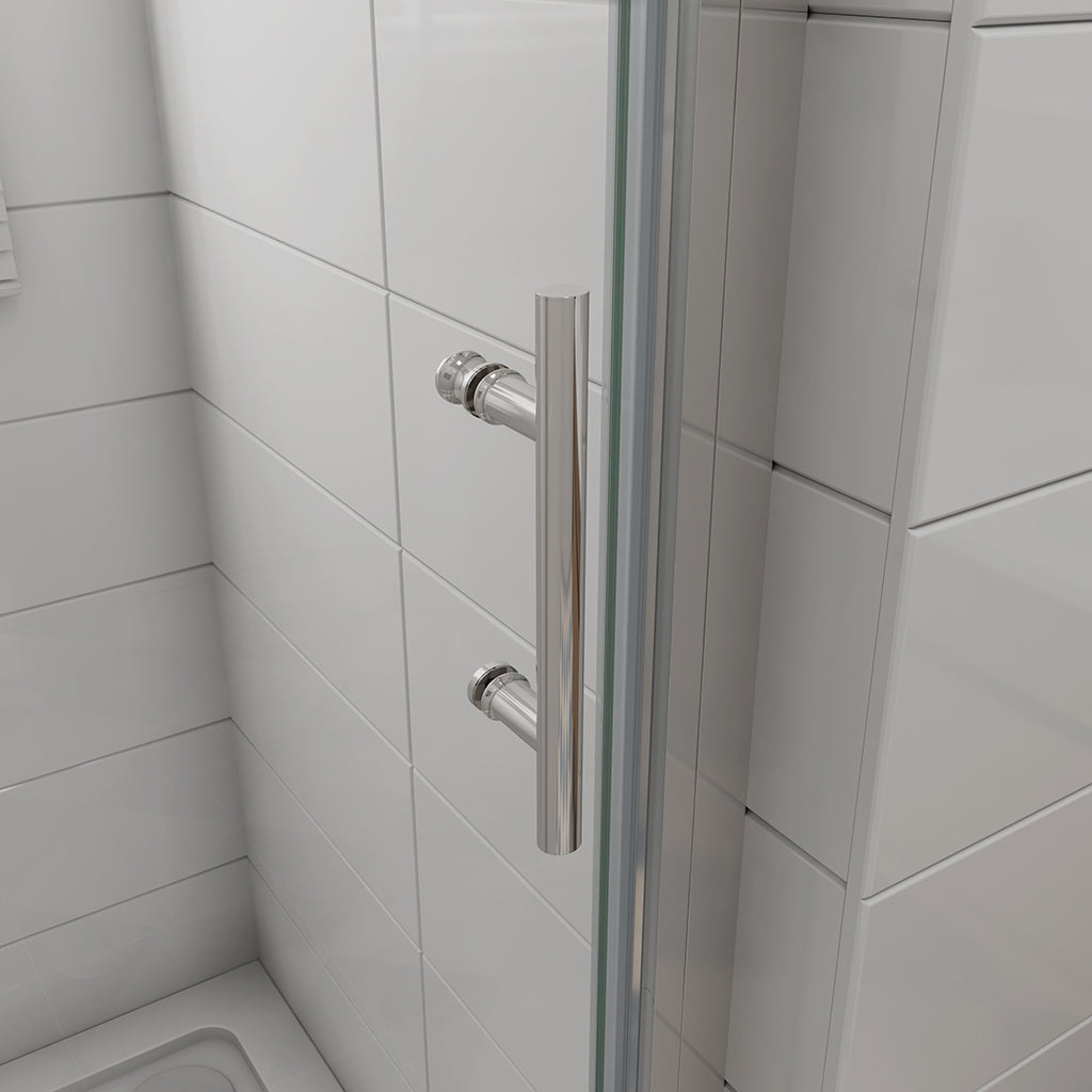 Duschkabinen Drehtür Nische 100 H185 Duschwanne 100x90 cm badezimmer ideen