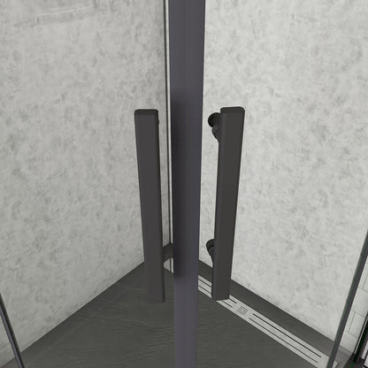 Duschkabinen Falttür Runddusche Eckeinstieg 900x900xH1950mm für badezimmer