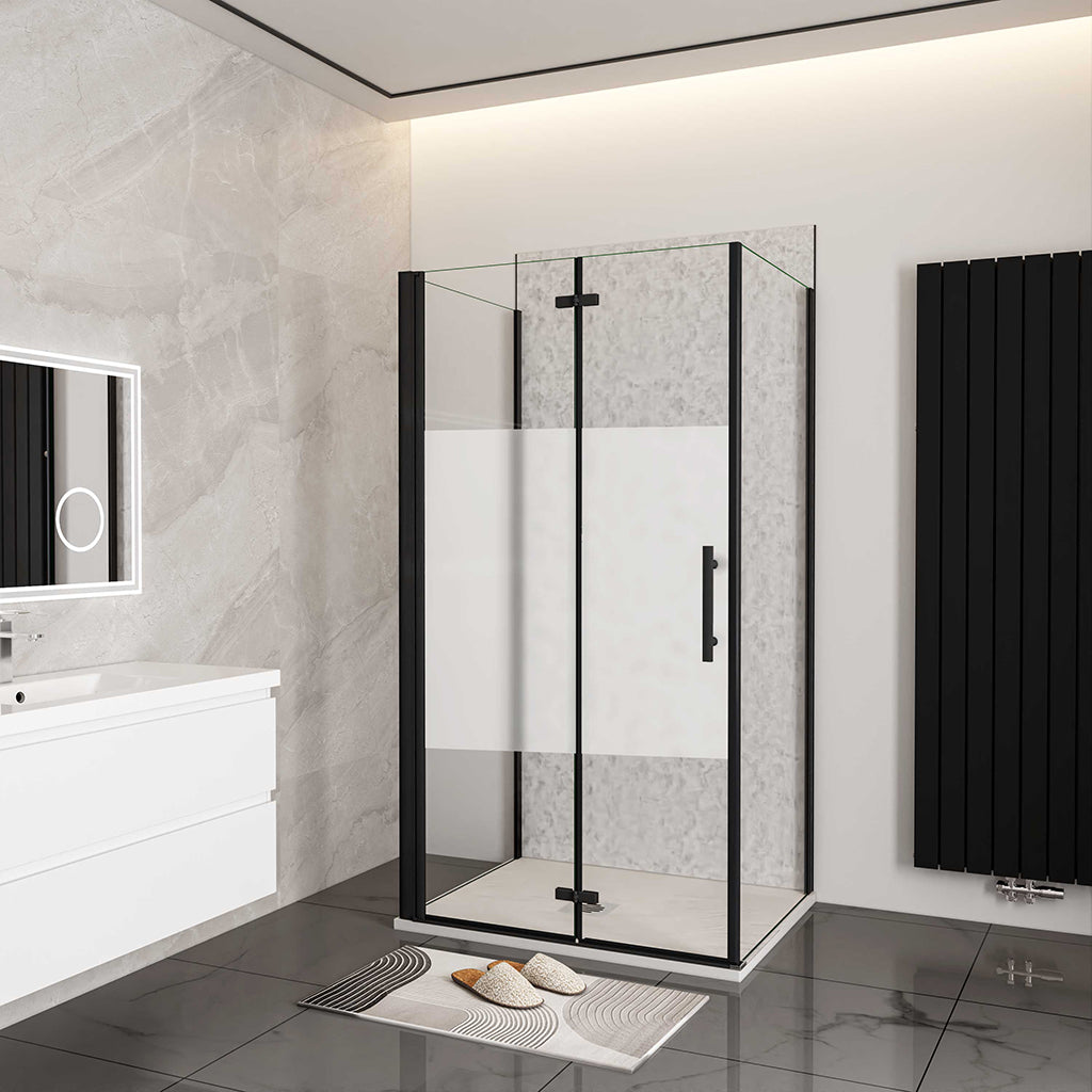 Duschkabinen U Form 100x90 H195 cm Dusche Falttür Schutzfolie für badezimmer