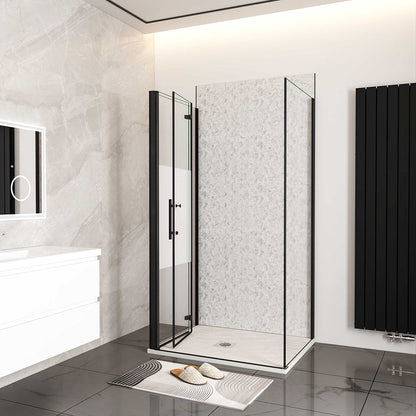 Duschkabinen U Form 100x90xH195 cm Dusche Falttür Schutzfolie