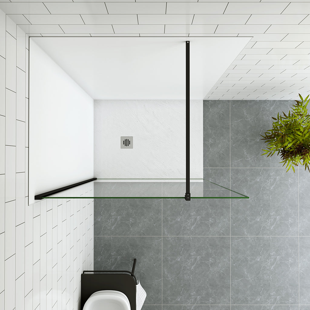Duschkabinen Walk in Duschwand 100 cm mit Stabilisationsstange 90cm Wandverkleidung für badezimmer