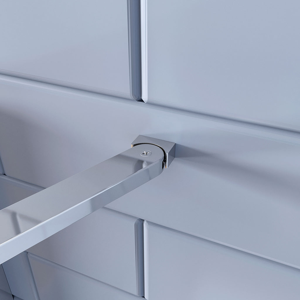 Duschkabinen Walk in Duschwänd 120 mit Stabilisationsstange 50 cm