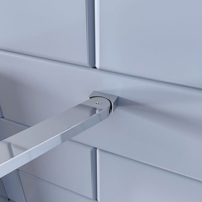 Duschkabinen Walk in Duschwänd 120 mit Stabilisationsstange 50 cm